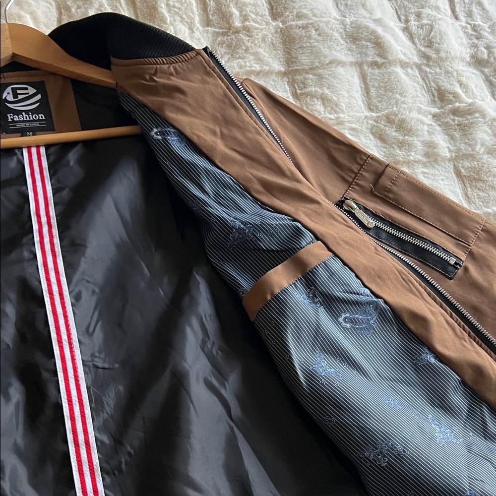 Brown Bomber Jacket - Picture 6 of 12